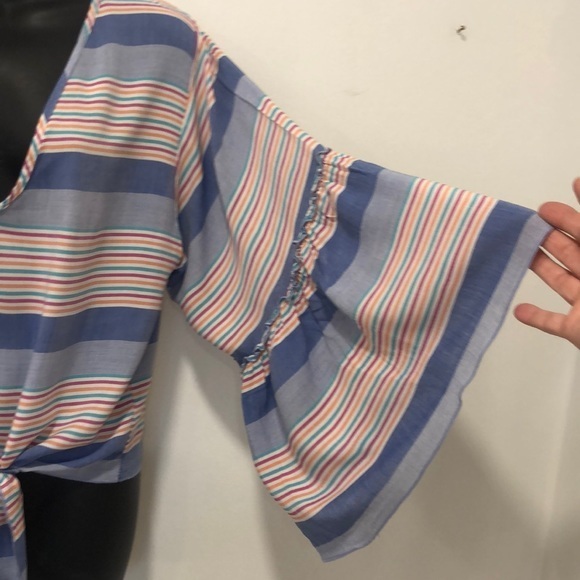 Anthropologie Lavender Field Large Top Blue - Picture 4 of 8